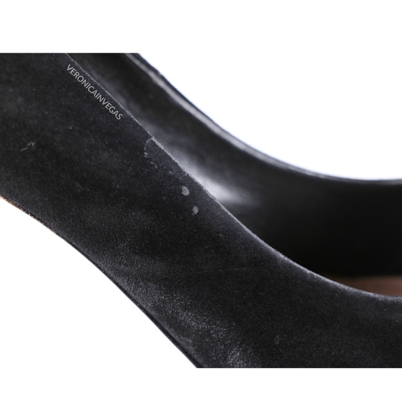 VINCE CAMUTO PLATFORM BLACK SUEDE HIGH HEELS SZ 9 - Picture 7 of 7